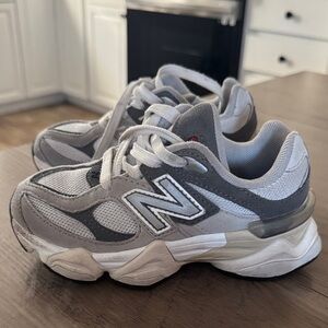 New Balance Kids' Gray and White Sneakers